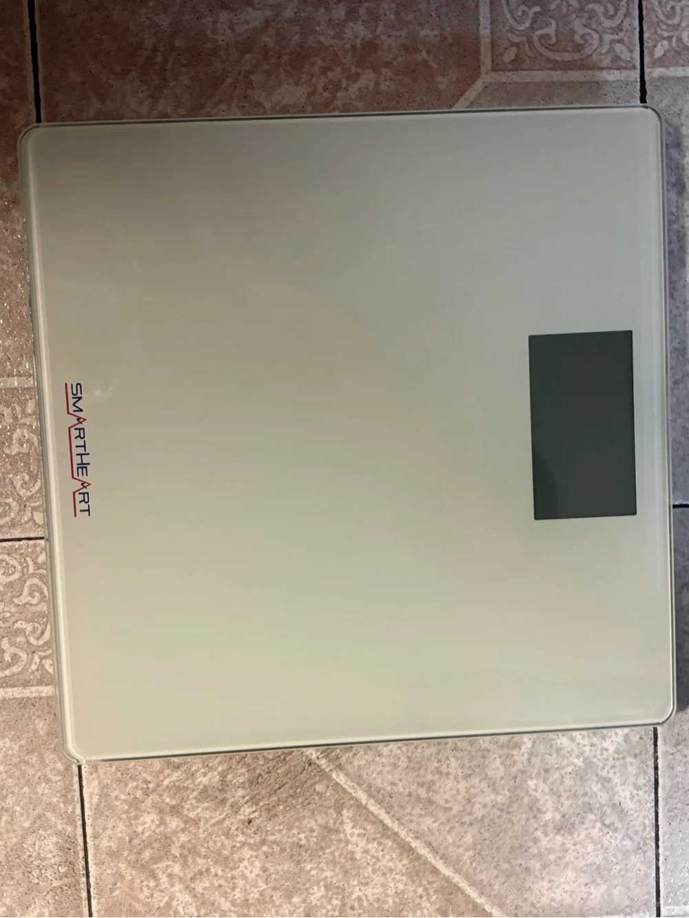 SmartHeart Digital Glass Bathroom Scale Modern White Model 19-101